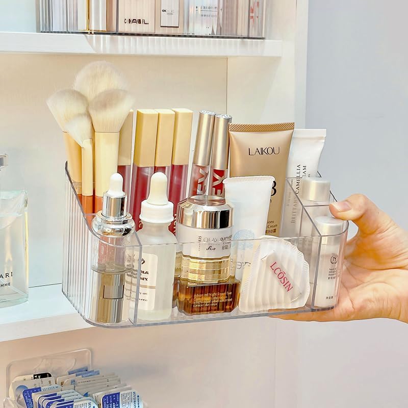 Make Up Organizer, Pinselhalter mit 7 Fächer, Transparent Badezimmer Organizer, Make up pinsel organ