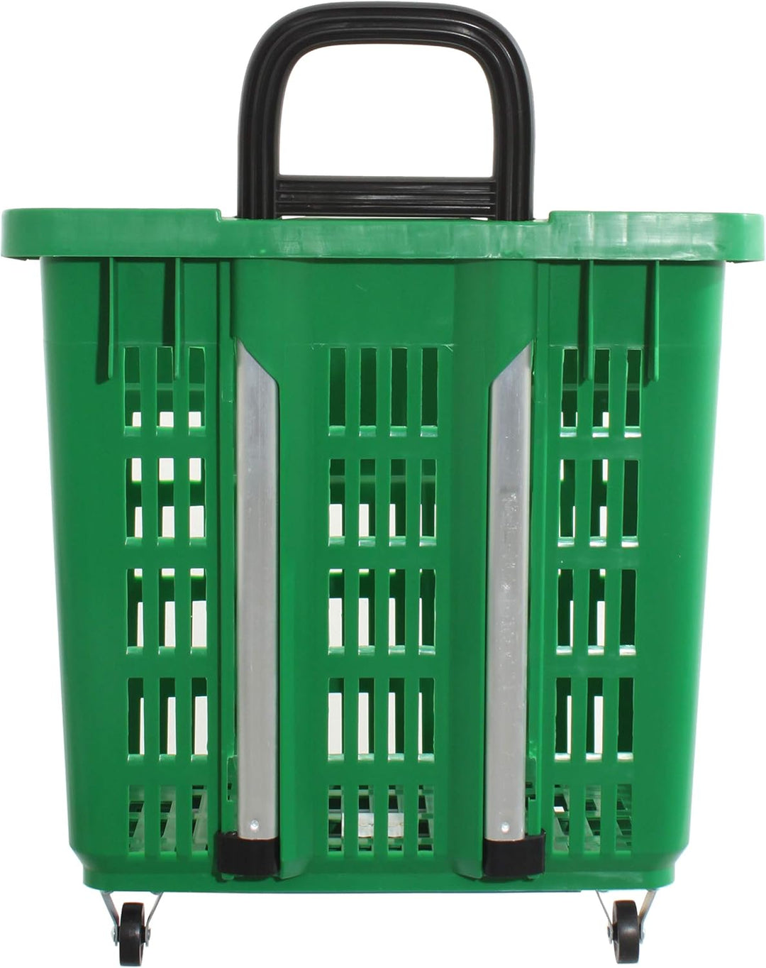 GERSO Einkaufstrolley 55 Liter grün mit Rollen ABS-Kunststoff Einkaufskorb fahrbar bunt, Grün