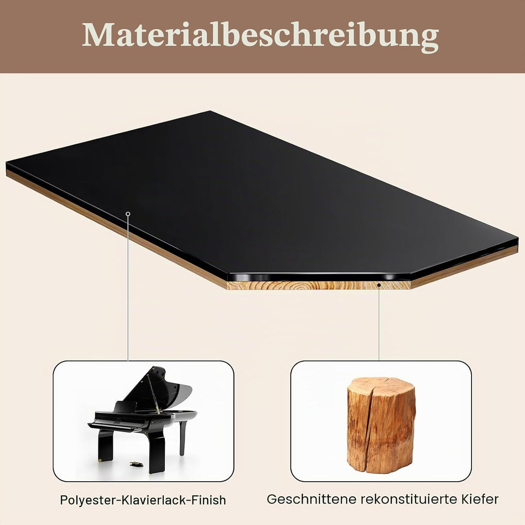 ProCase Uhrenbox aus Holz mit 6 Fächern, Uhren und Sonnenbrillen Aufbewahrung mit 2 Ebenen, Schmuckk
