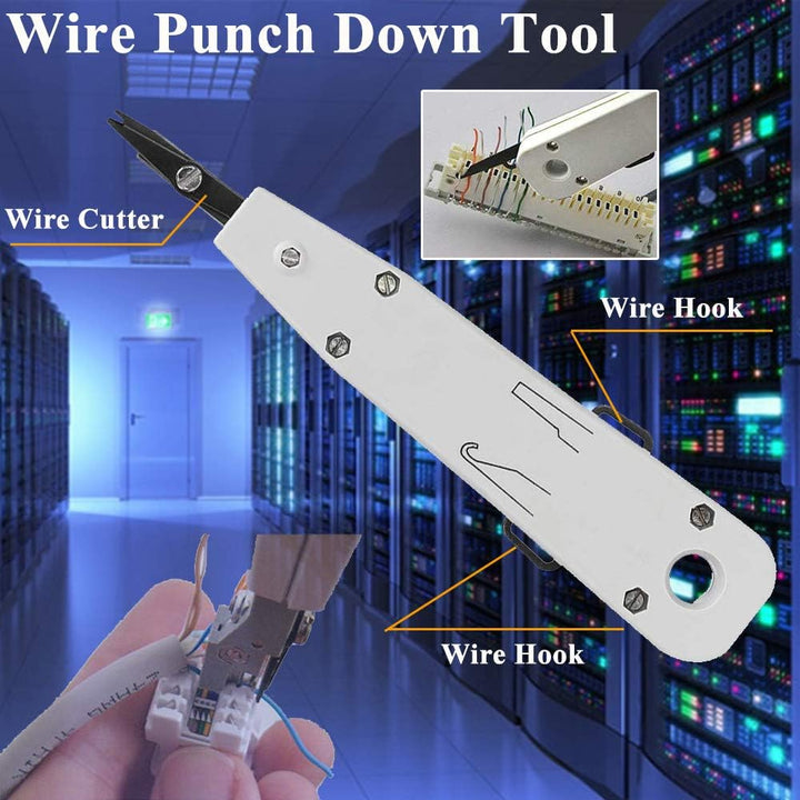 MAYLINEE Cat5 Crimpdrahtnetzwerk Wartung LAN Reparaturset Cat6 Cat6e Crimpstecker Set für RJ11 RJ45,