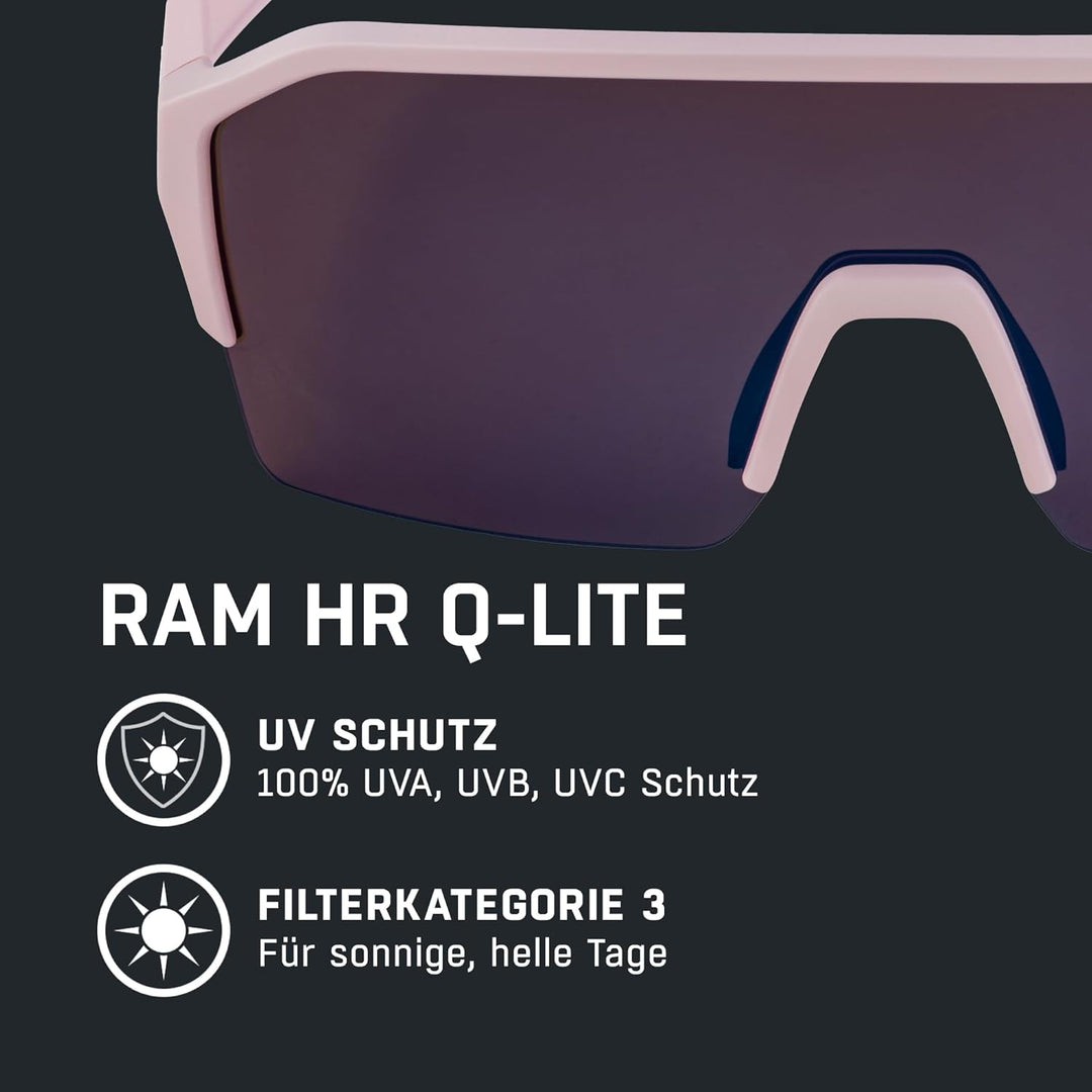 ALPINA RAM HR Q-LITE V - Verspiegelte, Kontrastverstärkende & Beschlagfreie Sport- & Fahrradbrille M