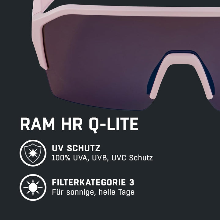 ALPINA RAM HR Q-LITE V - Verspiegelte, Kontrastverstärkende & Beschlagfreie Sport- & Fahrradbrille M
