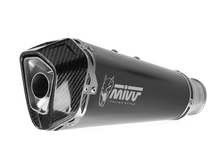 MIVV SLIP-ON STANDARD DELTA RACE Edelstahl schwarz kompatibel mit TRIUMPH STREET TRIPLE R / S / RS 7