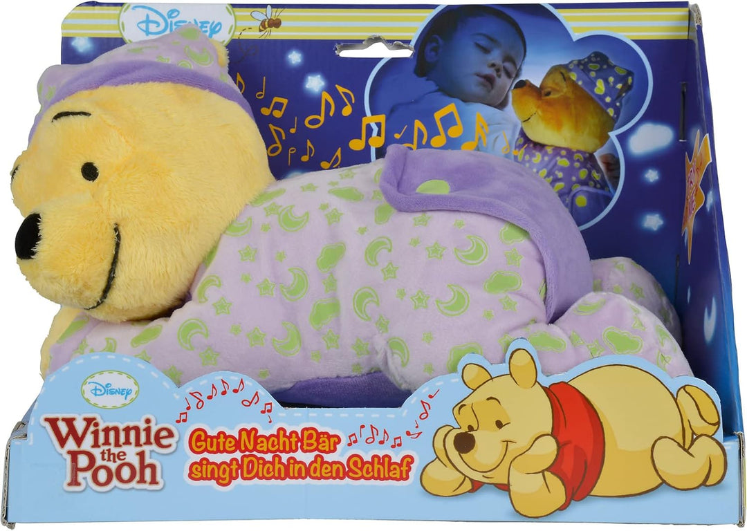 Simba 6315874904 - Winnie Puuh, Bär, Kuscheltier als (Keine Vorschläge), mit Gute-Nacht-Melodie, leu