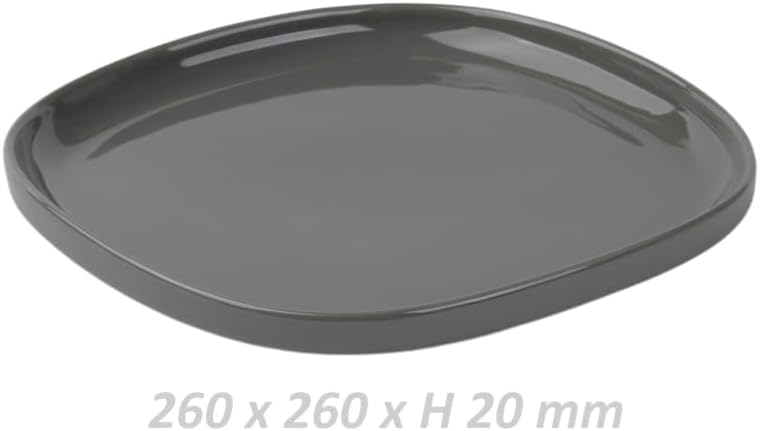 Holst Porzellan SK 326 High Alumina Speiseteller 29 cm grau, Set 3, bis zu 400% resistenter als herk
