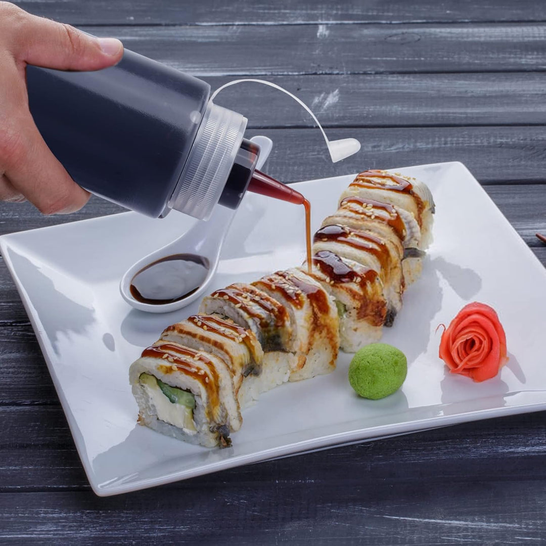 Quetschflasche, 1000 ml, Kunststoff-Gewürzspender mit Massen für Ketchup, Grill, Saucen, Sirup, Dres