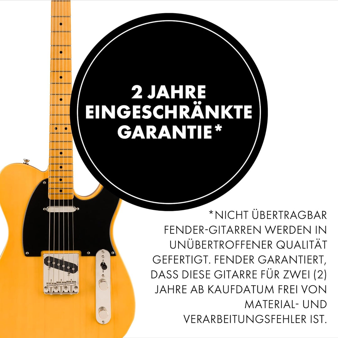Squier by Fender Classic Vibe '50s Telecaster mit Ahorngriffbrett, Butterscotch Blonde, Standardgrös