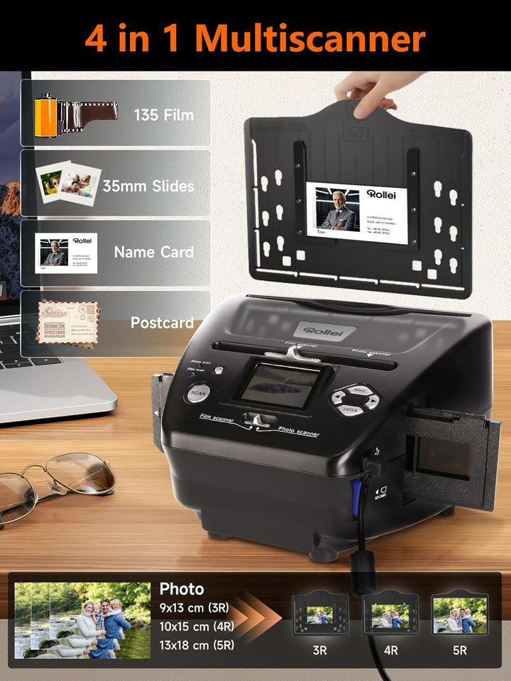 Rollei PDF-S 240 SE - Multiscanner für Fotos, Dias und Negative, sekundenschneller Scanvorgang, inkl