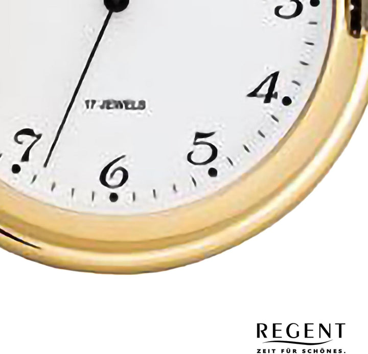 Regent Herren Taschenuhr Savonnette 50 MM Mechanischer Handaufzug Arabische Zahlen Gold-weiss, Gold-