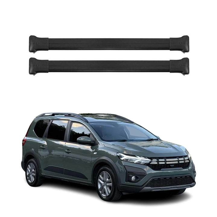 OMAC Aluminium Dachträger Querträger für Dacia Jogger 2022-2026 – Max. 75 kg – 2 Stangen Schwarz