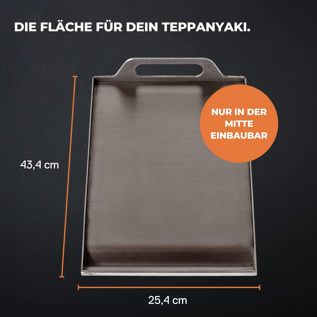 everdure by heston blumenthal Teppanyaki Platte für FURNACE Grill I Grillplatte mit Griff I Edelstah
