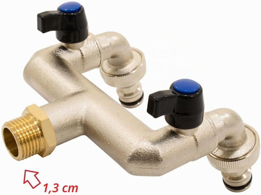 S&M 551482 – 127 mm (1/2 Zoll) Kugelhahn mit doppeltem Ausgang und 19 mm (3/4 Zoll) Gewinde Single,