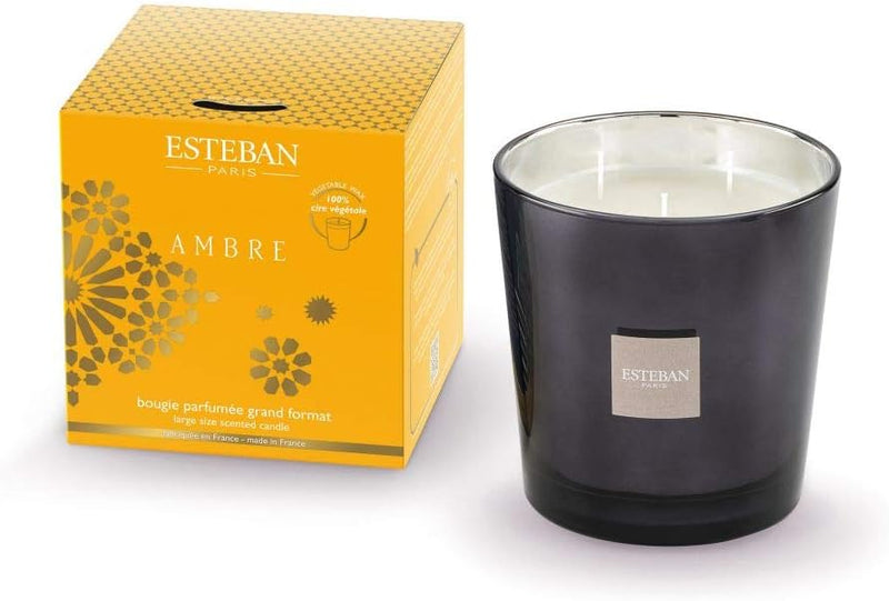 Esteban Paris Ambre Duftkerze 450g (3 Docht Duftkerze) NEU
