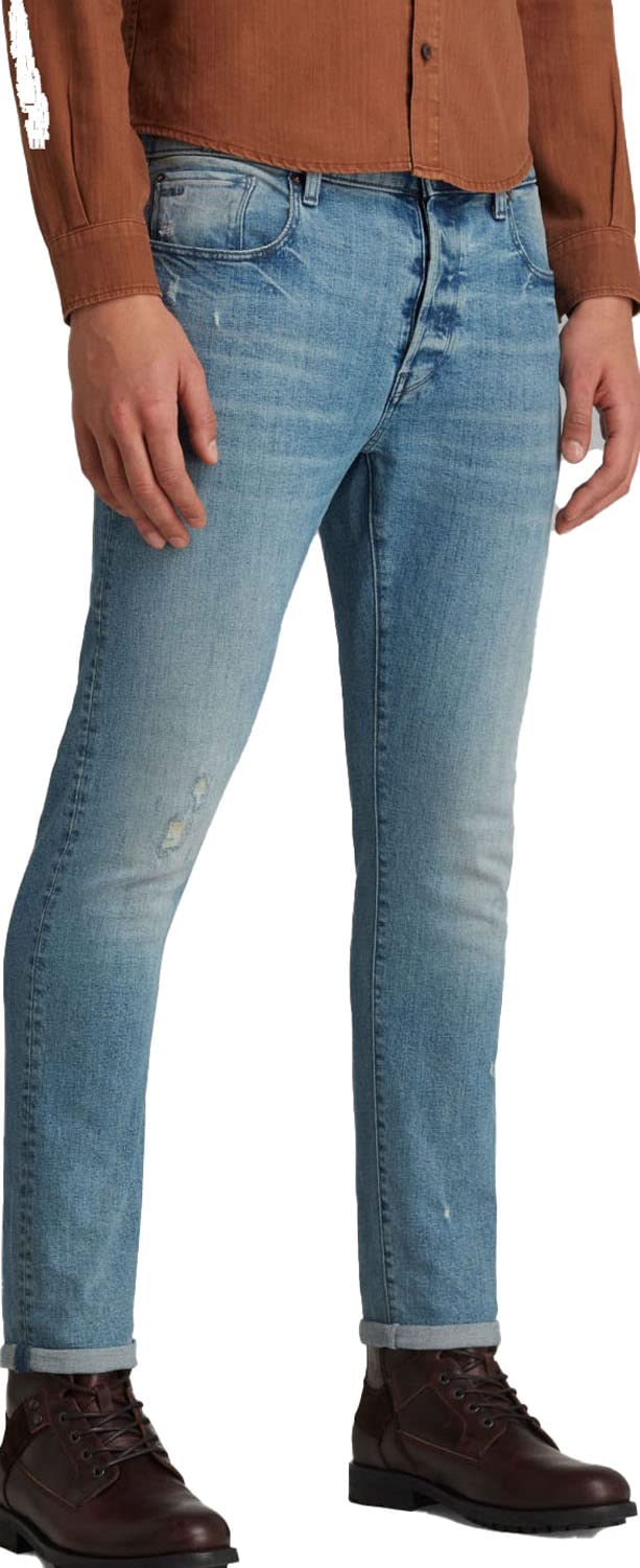 G-Star RAW Herren 3301 Slim Style Jeans 32W / 34L Blau (Vintage Seashore Restored 51001-c913-c773),