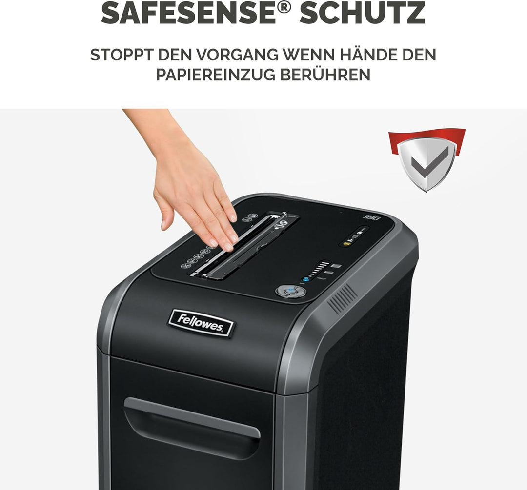 Fellowes 18 Blatt Aktenvernichter, Partikelschnitt (P4) Papierschredder für Büro, Powershred 99Ci, S