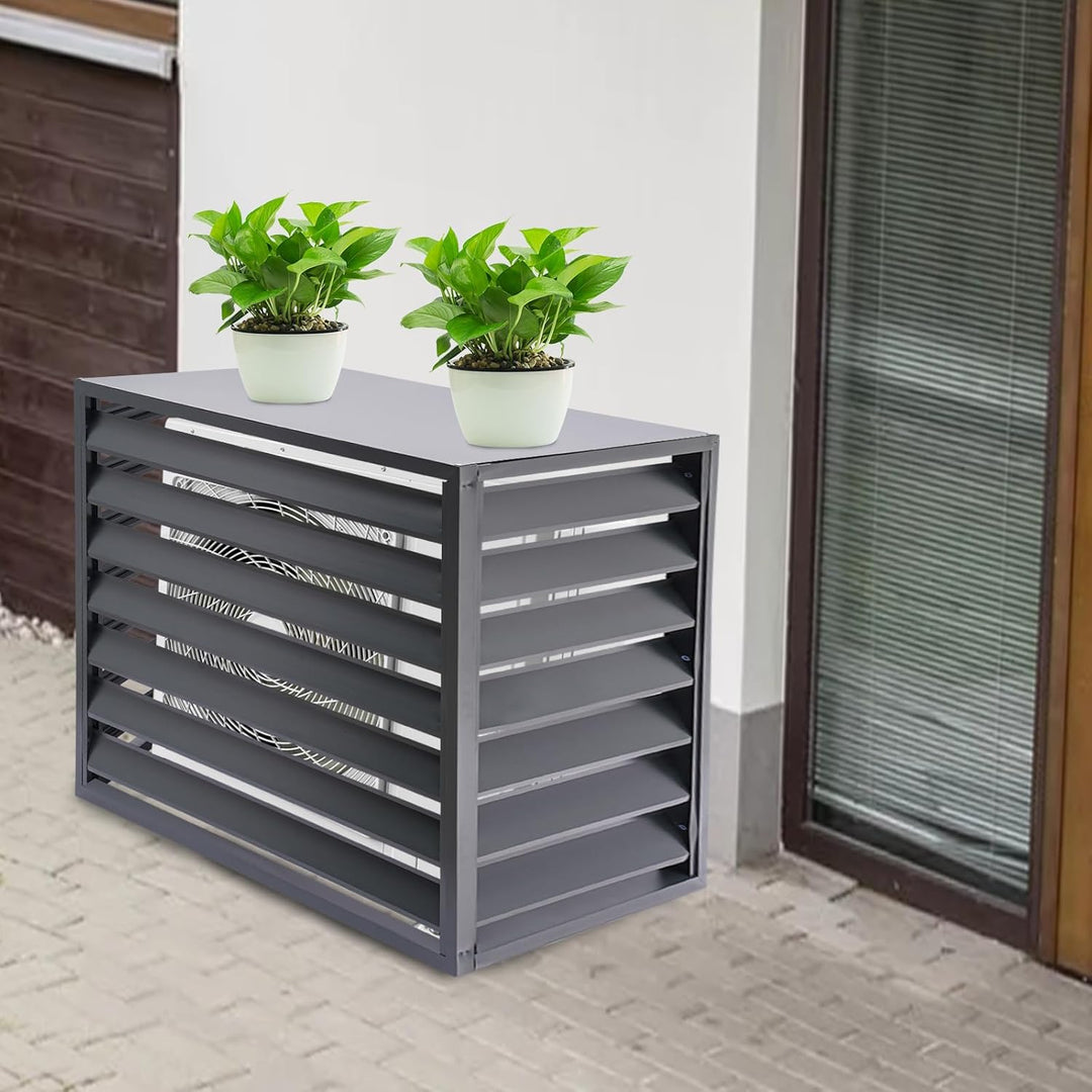 Abdeckung für Klimaanlage aus Aluminium‑Verbund Klimaanlage Zaun Bildschirm Schutzabdeckung für Auss