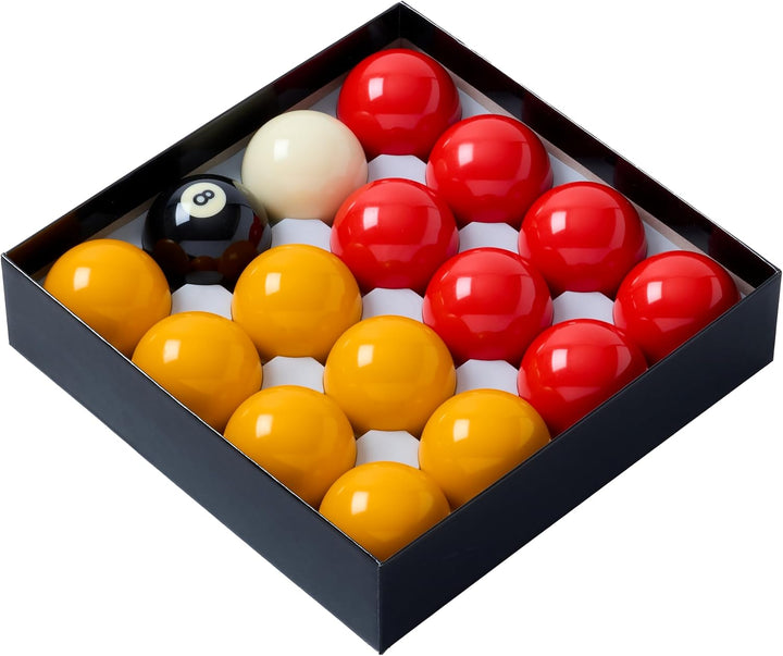 PowerGlide 16 Bällebad Billard-Set | Rot und Gelb | Turnier | 4,8 cm, 5,1 cm oder 5,1 cm volle Gröss