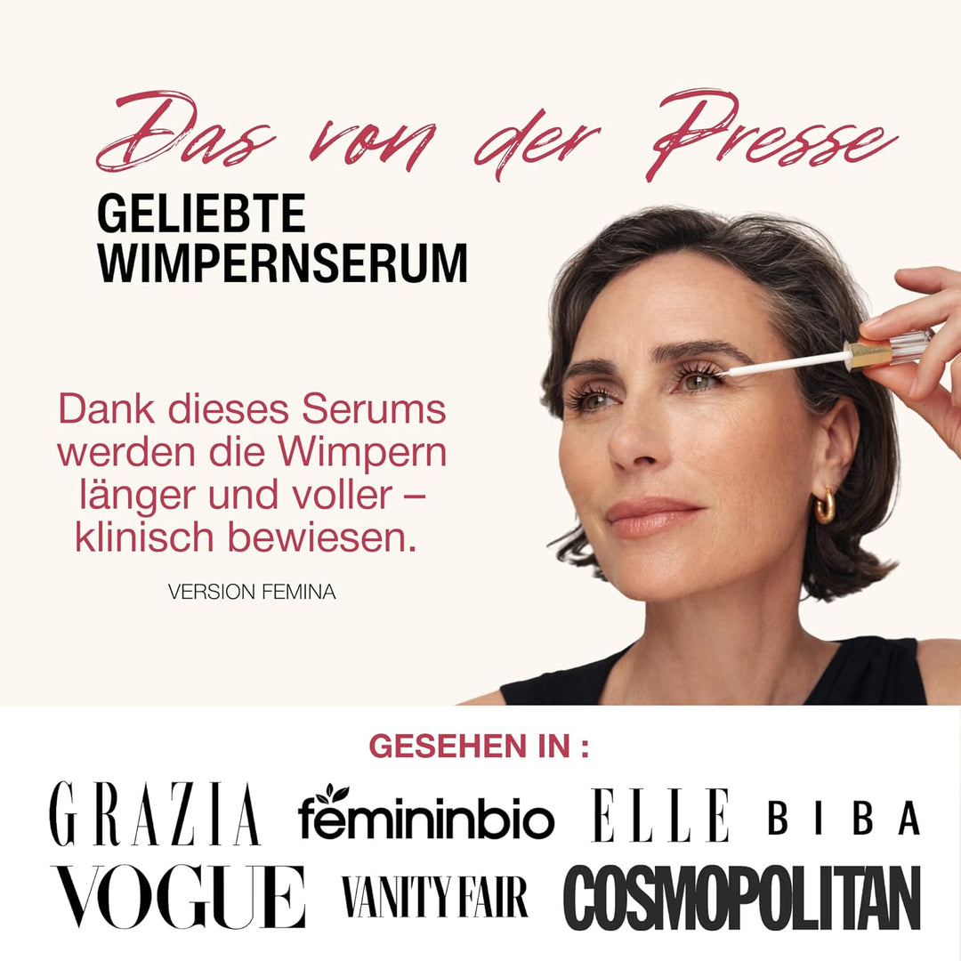 ROSEGOLD ROSELASH Wimpernserum natürliches Serum für längere, dichtere und dickere Wimpern - Zu 95%