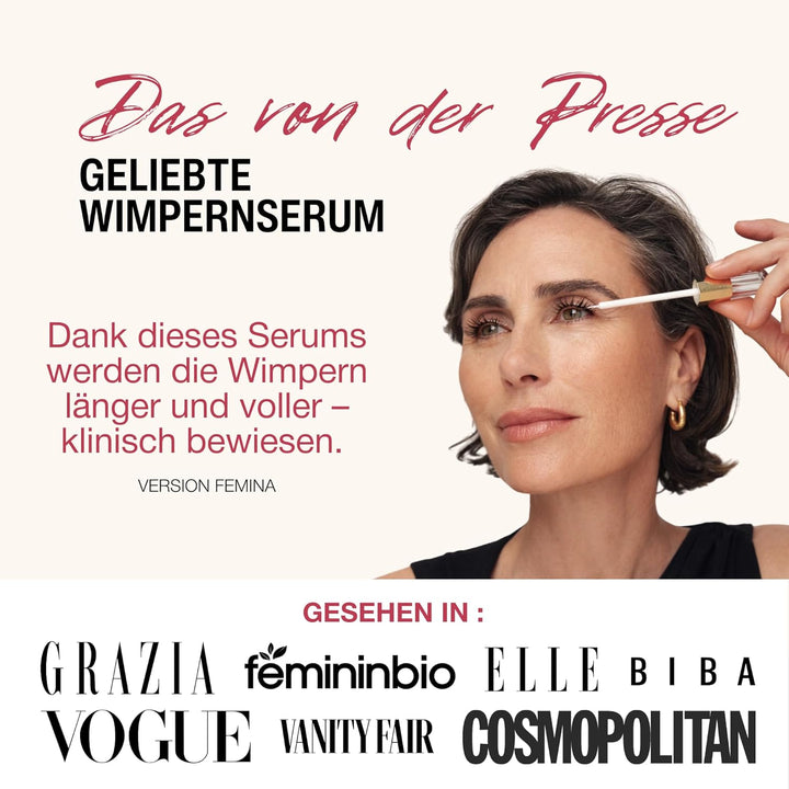 ROSEGOLD ROSELASH Wimpernserum natürliches Serum für längere, dichtere und dickere Wimpern - Zu 95%