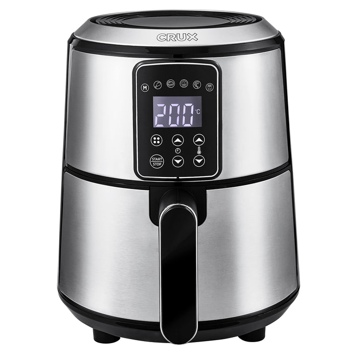 Crux 3 l digitale Heissluftfritteuse, schnelleres Vorheizen, ölfreies Frittieren, spülmaschinenfeste