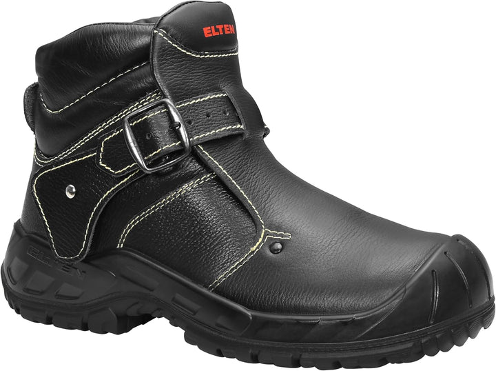 ELTEN Sicherheitsschuhe CARL S3 HI, Damen und Herren, Leder, Stahlkappe, leicht, robust, Schwarz, Gr