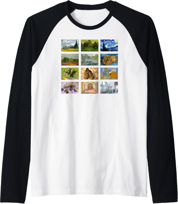 Van Gogh Famous Vintage Art Classic Paintings Stylish Design Raglan