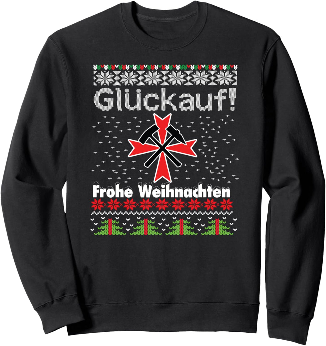 Bergbau: Die Grubenwehr - Glückauf, frohe Weihnachten Sweatshirt