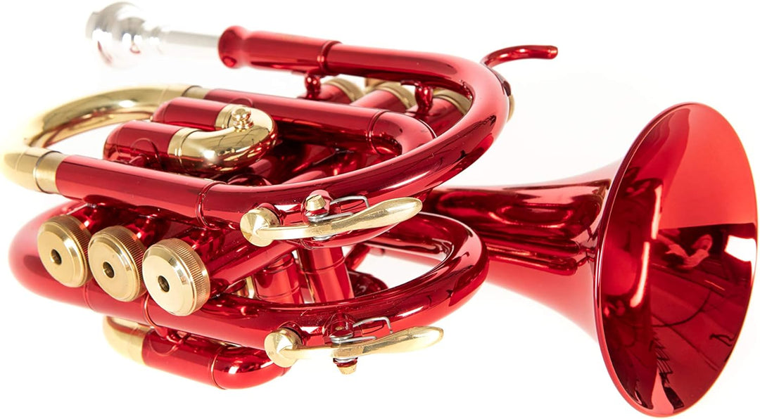 Roy Benson Bb Taschen -Trompete MOD.PT-101R rot lackiert, inkl. Etui, PT-101R