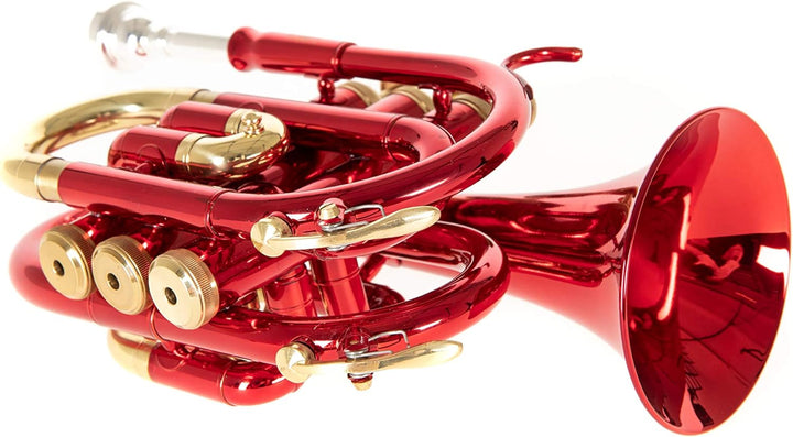 Roy Benson Bb Taschen -Trompete MOD.PT-101R rot lackiert, inkl. Etui, PT-101R