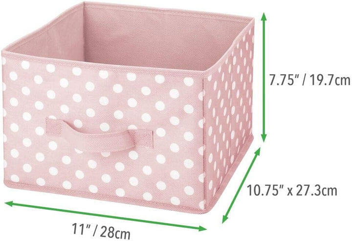 mDesign 6er-Set Aufbewahrungsboxen – gepunktete Boxen zur Aufbewahrung für Ordnung im Kinderzimmer –