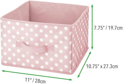 mDesign 6er-Set Aufbewahrungsboxen – gepunktete Boxen zur Aufbewahrung für Ordnung im Kinderzimmer –