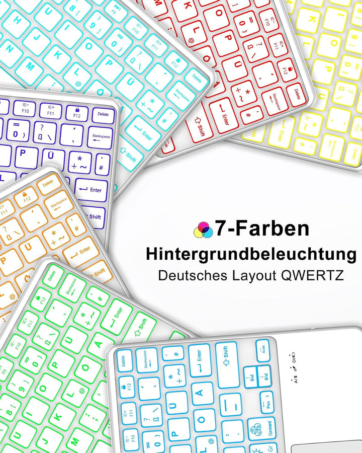 Hülle mit Tastatur für Samsung Galaxy Tab A11+ 11" (2025) & Galaxy Tab A9+ 11" (2023) – Deutsch Keyb