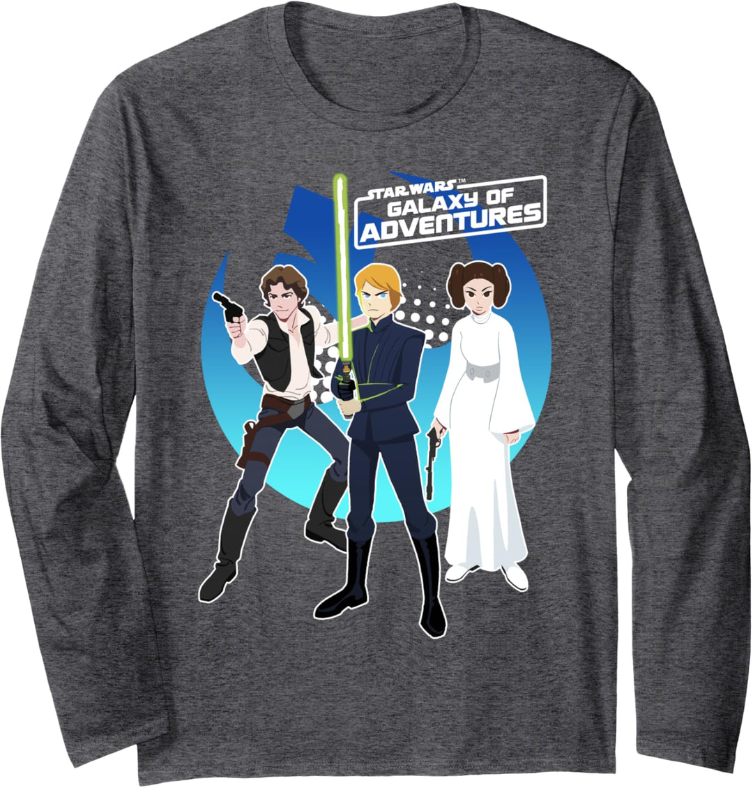 Star Wars Group Shot Trio Rebel Logo Langarmshirt