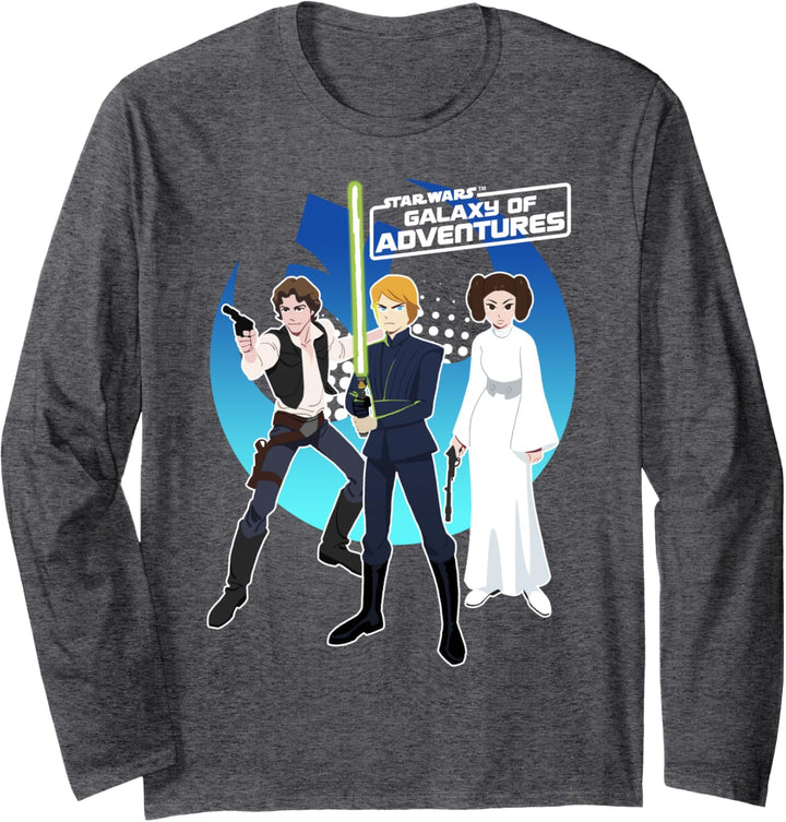 Star Wars Group Shot Trio Rebel Logo Langarmshirt