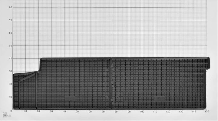 Z4L Gummifussmatten und Kofferraumwanne EIN Set geeignet für VW T6 Transporter/Caravelle 8/9 Sitze a