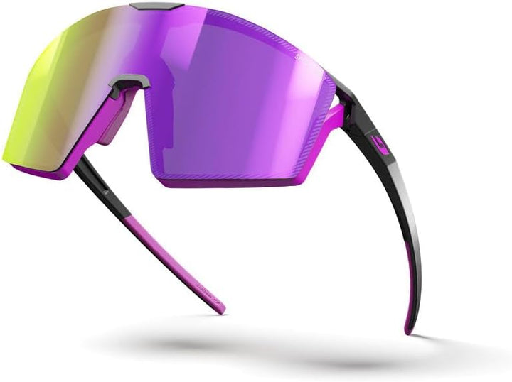 Julbo Unisex Edge Sunglasses Einheitsgrösse Matt Schwarz / Rosa, Einheitsgrösse Matt Schwarz / Rosa