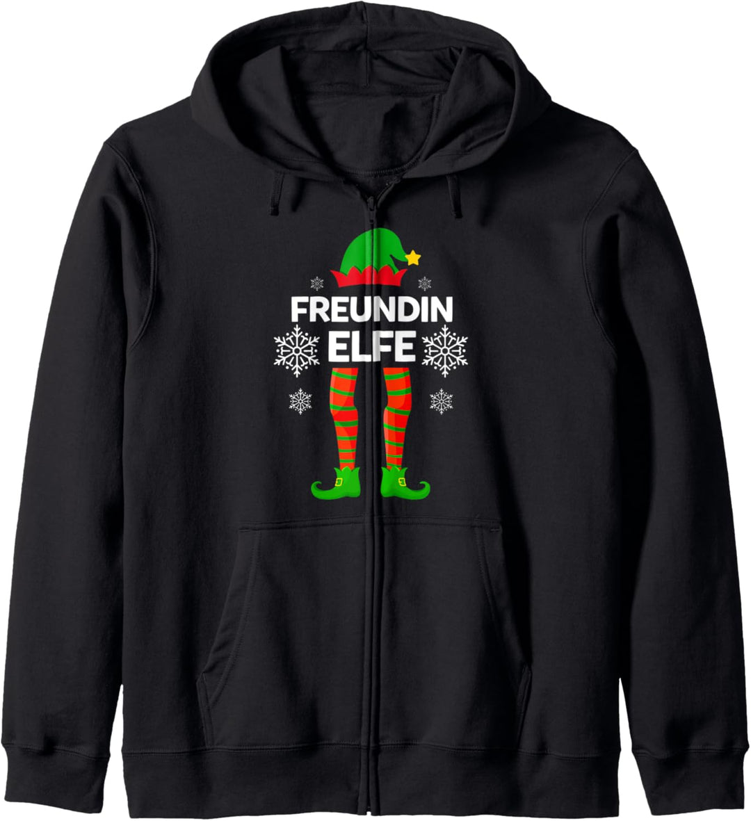 Freundin Elfe Weihnachten Familie Weihnachtself Kapuzenjacke