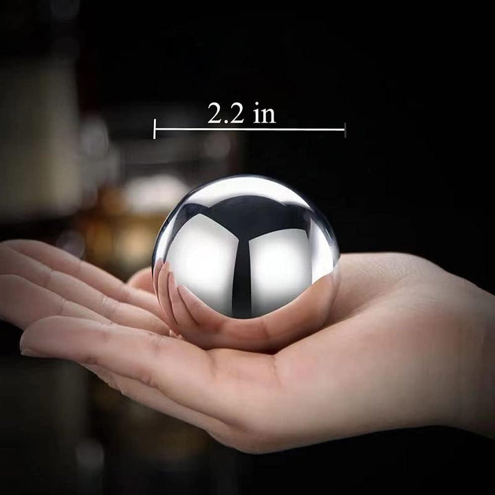 Whisky Steine Edelstahl Eiswürfel Ball Set-8 Wiederverwendbare Kühlsteine Geschenkset Ice Whiskey St