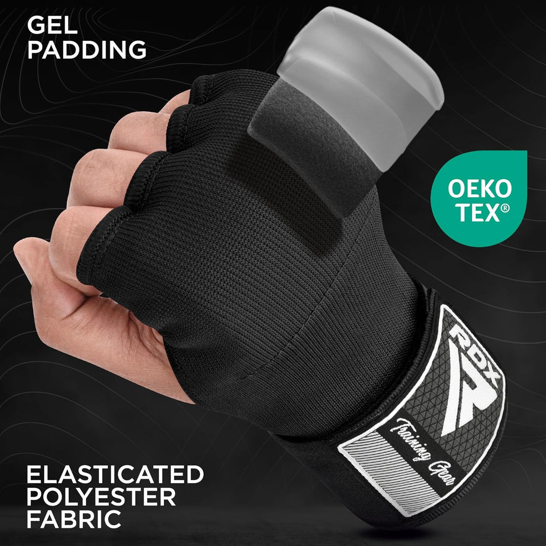 RDX Gel Innenhandschuhe Boxen MMA Muay Thai Training, Elastisch Boxbandagen 100cm Lang Handgelenkban