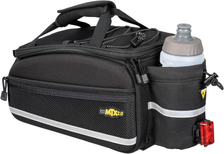 Topeak MTX TrunkBag EX (MTX 2.0) mit TrunkLock – 8 L Gepäckträgertasche mit QuickTrack-System, Flasc
