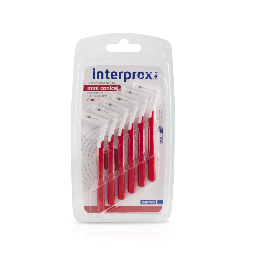 6x Interprox plus Interdentalbürsten rot mini conical 6er Pack (6x 6er Pack)