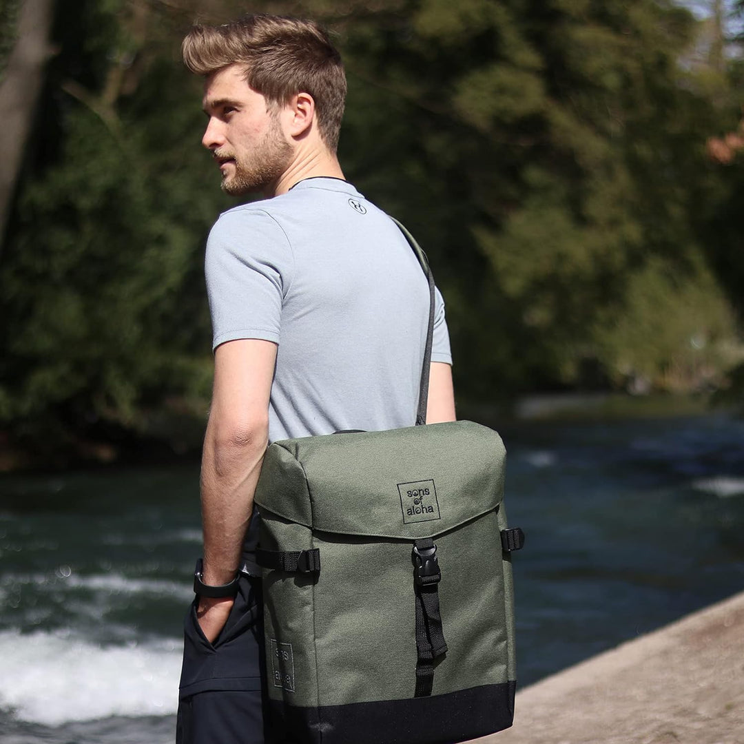 2in1 Fahrradtasche & Schultertasche Kombi verbesserte Version Messenger Bag Gepäcktägertasche Umhäng
