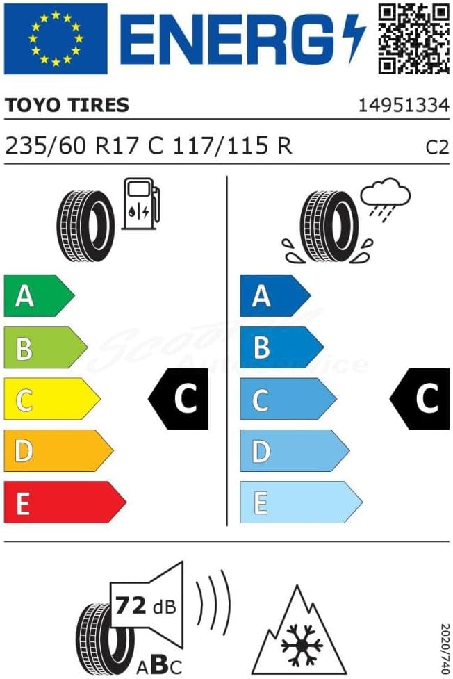 Toyo 1000331938 Observe Van M+S - 235/60R17 117R - Winterreifen