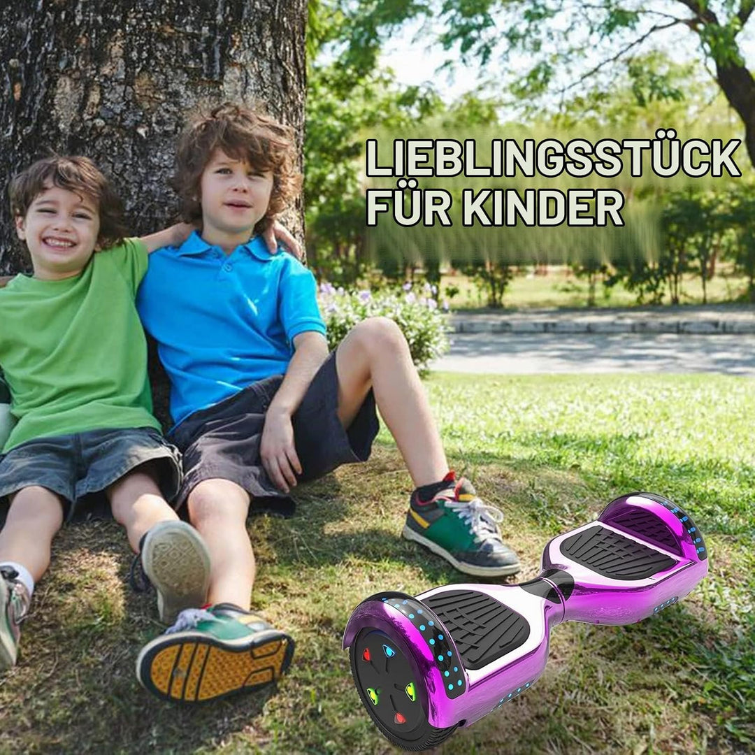 GeekMe Hoverboards 6.5”Zweimotoren 2-Rad-Hoverboards Hoverboards mit LED-Leuchten Bluetooth rose, ro