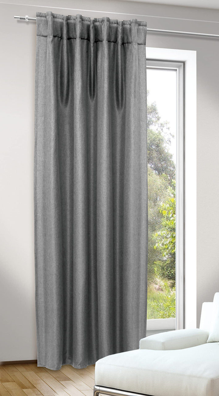 Albani Deko-Schal mit Gardinenband und verdeckten Schlaufen-DimOut/Jolie grau / 245x135 cm, 245x135c