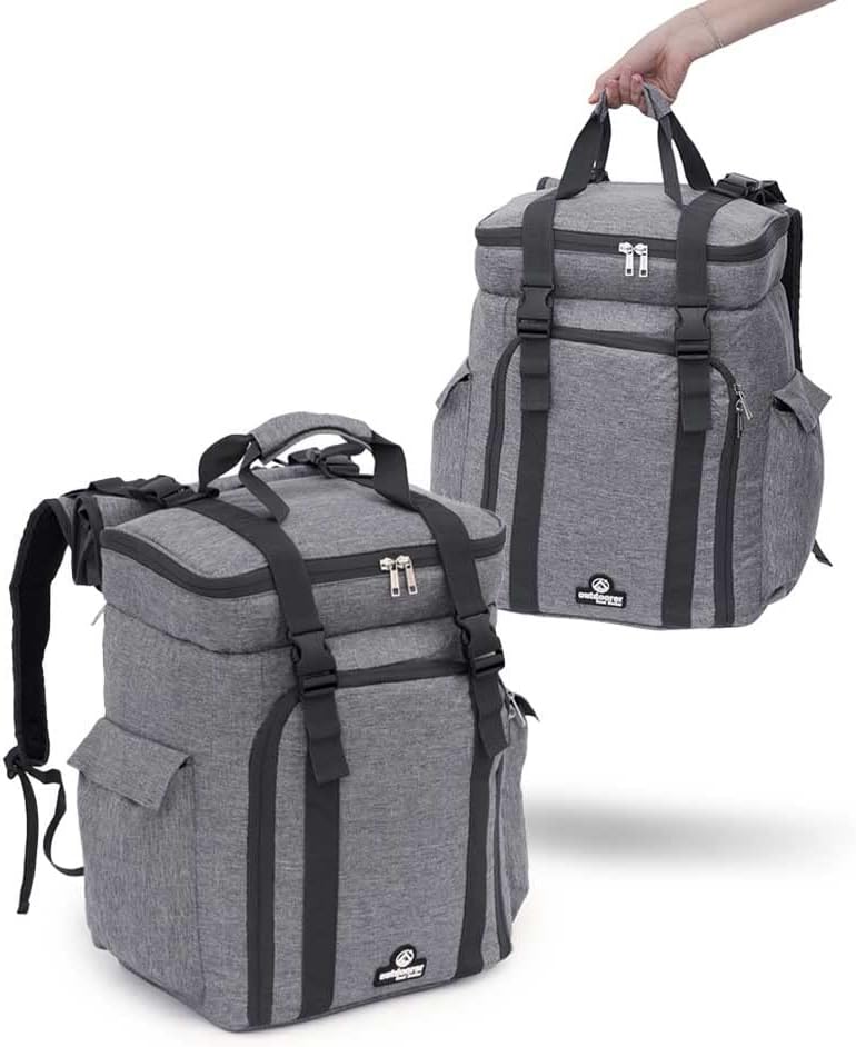 outdoorer Kühlrucksack Cool Butler 35 - Kühltaschenrucksack grau, grau