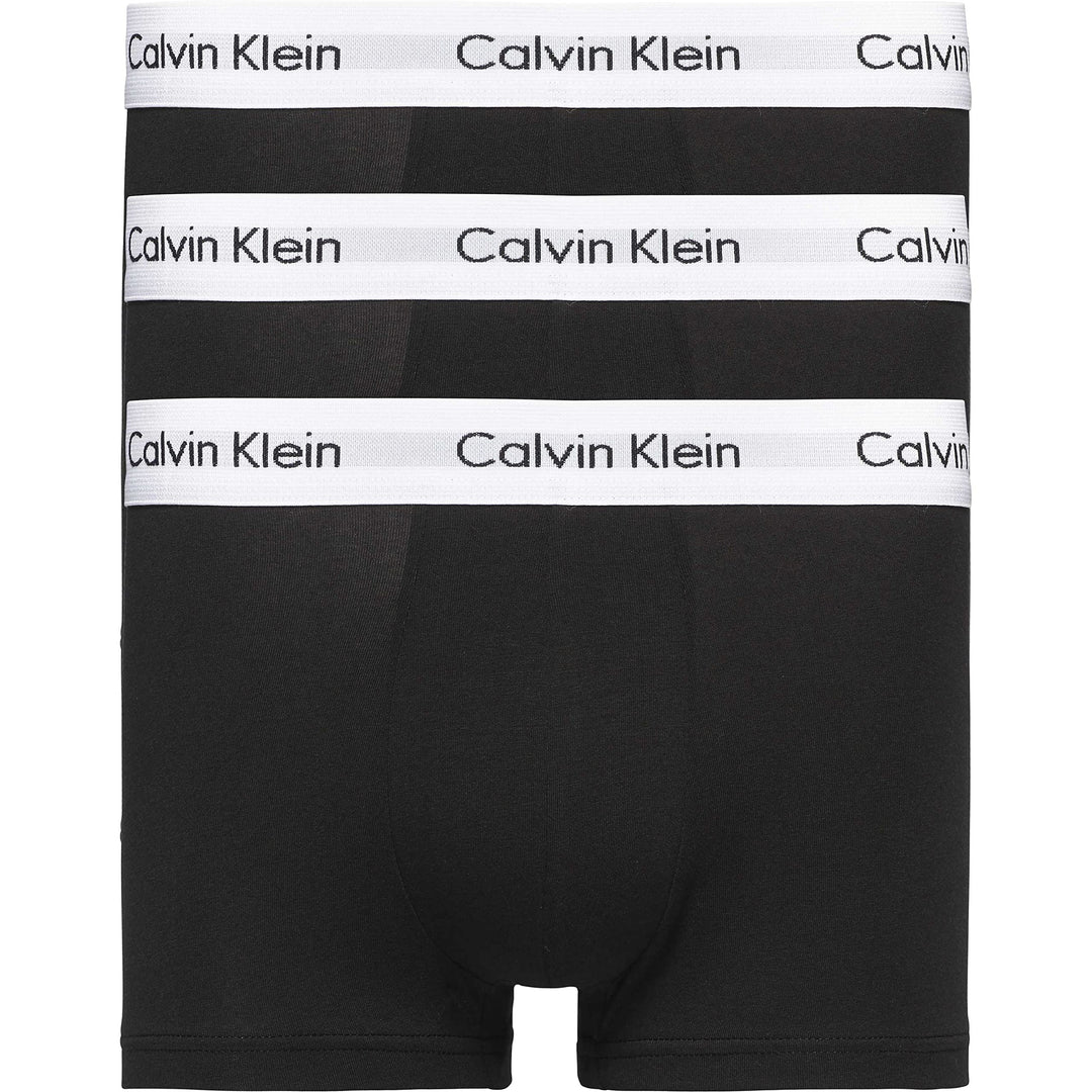 Calvin Klein Baumwolle Stretch 3 Pack Boxer Short, Schwarz Mit Blau/erdbeerfeld/schwarz XL Schwarz,