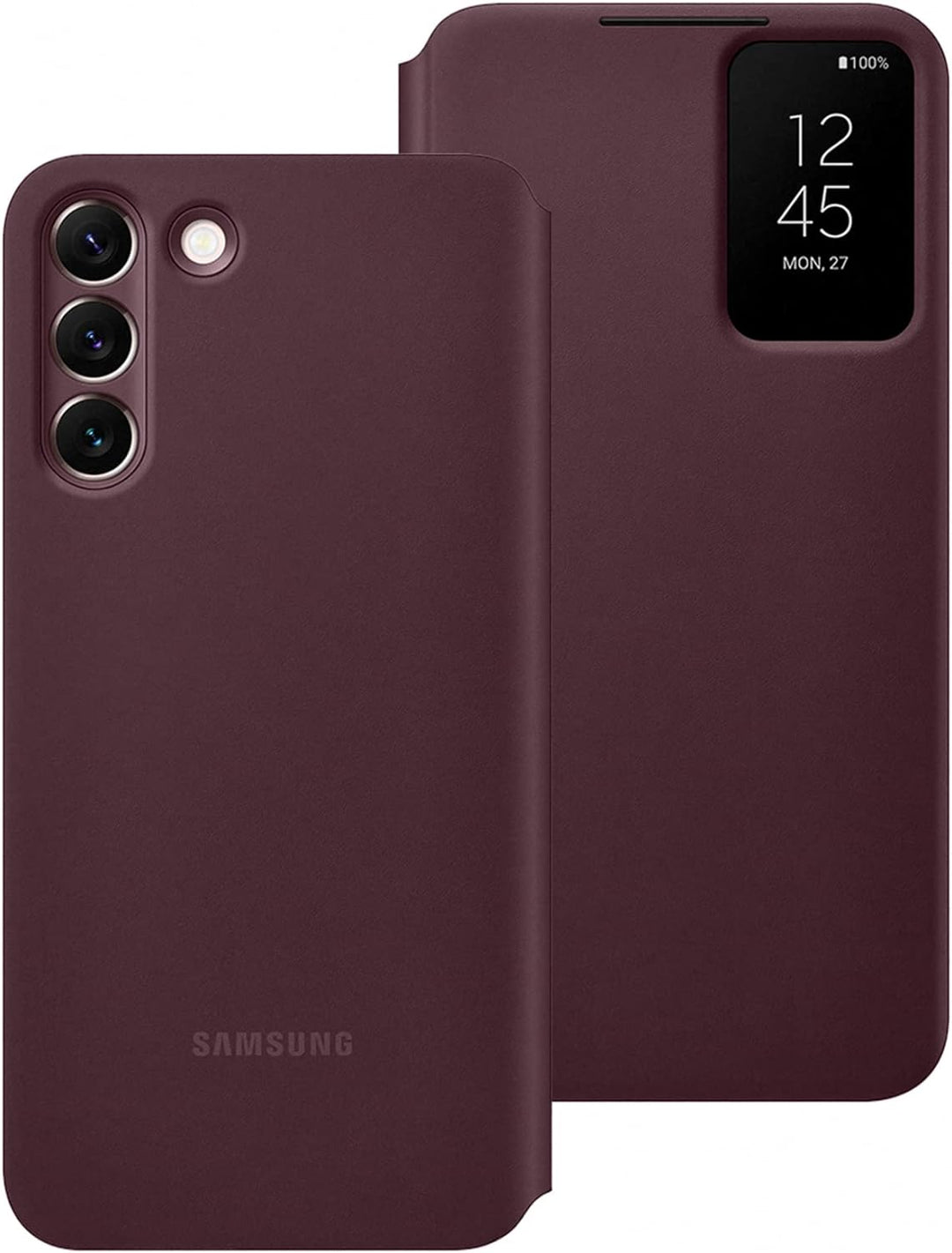 Samsung Clear View Smartphone Cover EF-ZS906 für Galaxy S22+, Flip Cover, Handy-Hülle, extra-dünn, s