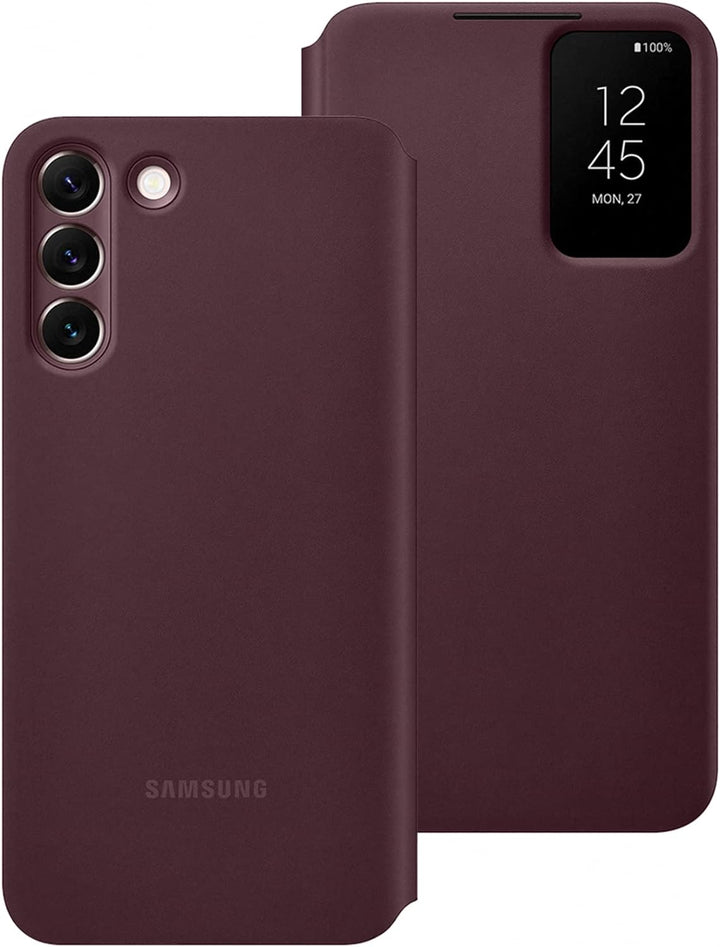 Samsung Clear View Smartphone Cover EF-ZS906 für Galaxy S22+, Flip Cover, Handy-Hülle, extra-dünn, s