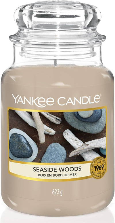 Yankee Candle Duftkerze im Glas (gross) | Seaside Woods | Brenndauer bis zu 150 Stunden